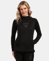 Damska bluza fitness Kilpi AILEEN-W. Czarne bluzy sportowe damskie Kilpi, bez wzorów, bez kaptura, na fitness i siłownię. Za 292.95 zł.