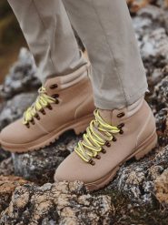 Buty trekkingowe męskie Ombre Zimowe buty męskie trekkingowe z kontrastowymi sznurówkami - piaskowe V1 OM-FOBO-0132 40. Trekkingi męskie Ombre, na zimę. Za 129.99 zł.
