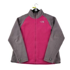 Second life - Kurtka polarowa TNF Pink dla kobiet - Stan dobry. Czerwone kurtki damskie The North Face, bez wzorów, z polaru, bez kaptura, trekkingowe. Za 114.17 zł.