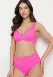 Fuksjowe Bikini Biustonosz i Majtki Figi Zdobione Siateczką Linaravia. Czerwone bikini damskie Born2be, z aplikacjami. Za 69.99 zł.