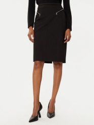 BOSS Spódnica ołówkowa Volmar 50533419 Czarny Regular Fit. Czarne spódnice damskie Boss, bez wzorów, z wiskozy, ołówkowe. Za 419.99 zł.