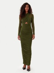 Bardot Sukienka koktajlowa Aliyah 60119DB Khaki Regular Fit. Brązowe sukienki damskie Bardot, bez wzorów, z syntetyku, wizytowe, bez kołnierzyka, bez ramiączek. Za 379.99 zł.