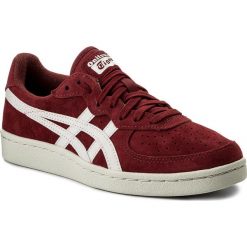 Sneakersy ASICS - ONITSUKA TIGER Gsm D5K1L Burgundy/Vaporous Grey 2690. Czerwone półbuty damskie Asics, bez wzorów, z materiału, bez obcasa, na płaskiej podeszwie, bez zapięcia. W wyprzedaży za 259.00 zł.