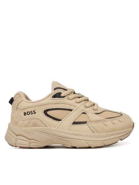 BOSS Sneakersy J53241 M Beżowy. Brązowe buty sportowe chłopięce Boss, bez wzorów, bez zapięcia. Za 629.99 zł.