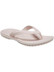 Japonki damskie Crocs Flip. Czerwone klapki damskie Crocs, bez wzorów, z materiału, sportowe, bez obcasa. Za 149.00 zł.