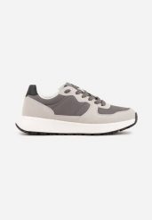 Szare Buty Sportowe Sneakersy na Grubej Podeszwie Nerola. Szare buty sportowe męskie Born2be, z jeansu, bez zapięcia, trekkingowe. Za 149.99 zł.