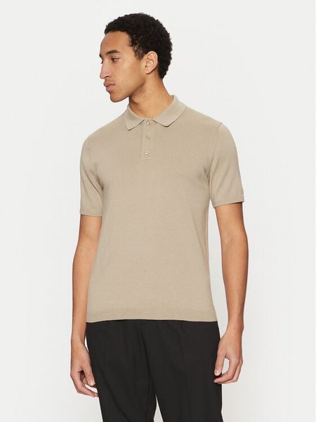 Calvin Klein Polo K10K114476 Beżowy Regular Fit. Brązowe koszulki polo męskie Calvin Klein, m, bez wzorów, z bawełny, bez ramiączek. Za 236.99 zł.