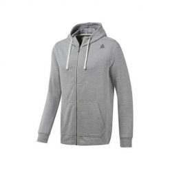 Bluza sportowa męska Reebok TE Marble Group FZ. Szare bluzy męskie Reebok, l, bez wzorów, z materiału, z kapturem. Za 243.00 zł.