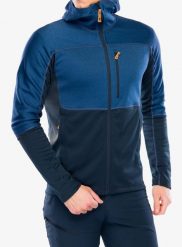 Bluza trekkingowa męska Fjallraven Abisko Trail Fleece. Niebieskie bluzy męskie Fjällräven, m, bez wzorów, z dzianiny, bez kaptura. Za 526.89 zł.