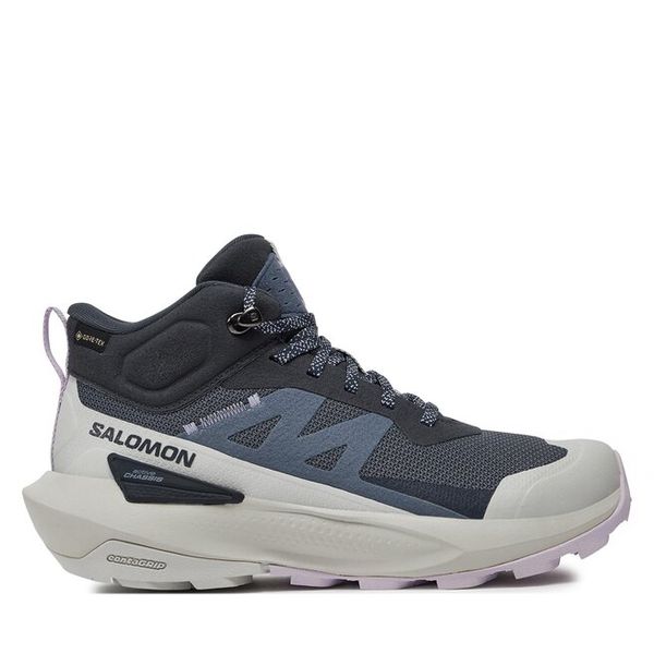 Trekkingi Salomon. Szare obuwie sportowe damskie Salomon, bez wzorów, z gore-texu, trekkingowe. Za 609.99 zł.