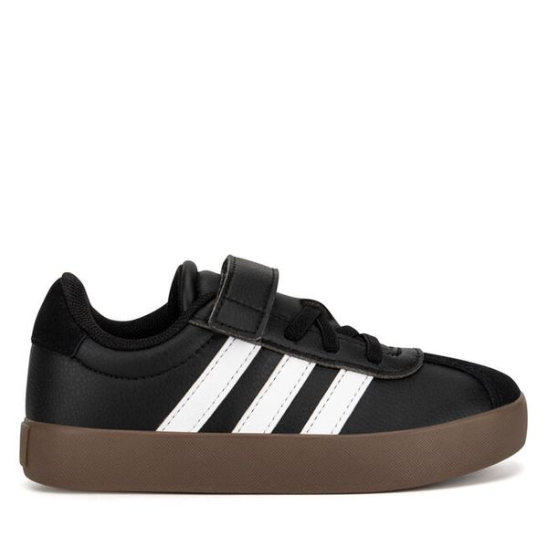 Sneakersy adidas. Czarne trampki i tenisówki chłopięce Adidas, bez wzorów, bez zapięcia. Za 199.99 zł.