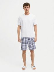 Jack & Jones Piżama Max 12277165 Biały Standard Fit. Białe piżamy męskie Jack & Jones, m, bez wzorów, z syntetyku, bez ramiączek. Za 99.99 zł.