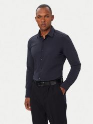 BOSS Koszula P-Hank 50555747 Granatowy Slim Fit. Niebieskie koszule męskie Boss, m, bez wzorów, z syntetyku, biznesowe, bez kołnierzyka, bez ramiączek. Za 399.99 zł.