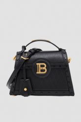 BALMAIN Czarna torebka B-buzz Dynasty-cuir. Czarne torebki do ręki damskie Balmain, bez wzorów, ze skóry, eleganckie, duże, bez dodatków. W wyprzedaży za 7,799.99 zł.