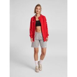 Kurtka z kapturem dla kobiet na zamek Hummel hmlGO cotton. Czerwone kurtki sportowe damskie Hummel, l, bez wzorów, z bawełny, z kapturem, na fitness i siłownię. Za 98.00 zł.