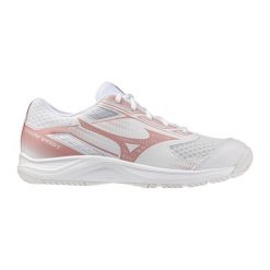 Damskie buty halowe Mizuno Cyclone Speed 5. Białe obuwie sportowe damskie Mizuno, bez wzorów, do siatkówki. Za 296.50 zł.
