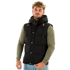Kurtka bez rękawów z kapturem Superdry Everst. Czarne kurtki męskie Superdry., na zimę, s, bez wzorów, z puchu, eleganckie, z kapturem. Za 552.55 zł.