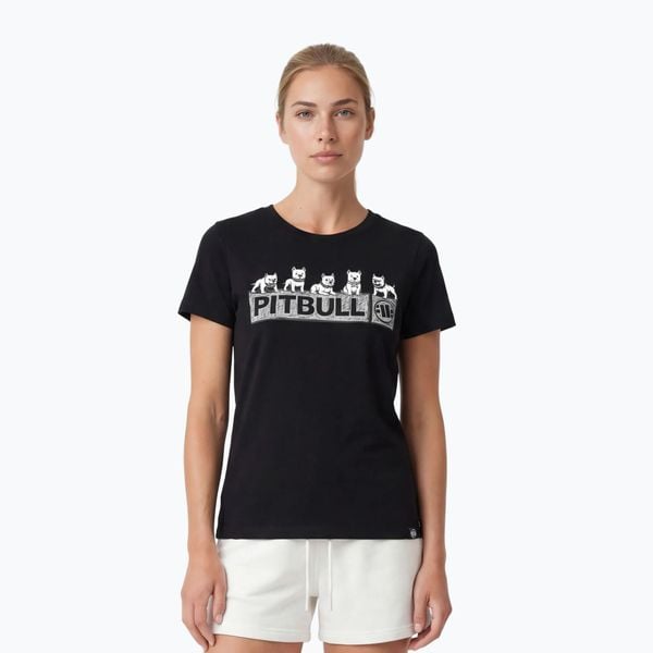 Koszulka damska Pitbull Softbite. Czarne t-shirty damskie PITBULL, m, bez wzorów, z bawełny, klasyczne, bez kołnierzyka. Za 83.99 zł.