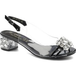 Czarne Sandały S.Barski Eleganckie Buty Na Obcasie. Czarne klapki damskie S.BARSKI, z aplikacjami, ze skóry, bez obcasa, na obcasie, bez zapięcia. Za 129.00 zł.