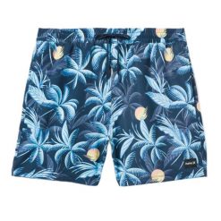 Spodenki kąpielowe męskie Hurley Cannonball Volley 17. Niebieskie kąpielówki męskie Hurley, m, bez wzorów, z elastanu. Za 233.50 zł.