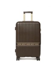 Nine West Walizka średnia CEO-NW-M-001-10 Brązowy ciemny. Brązowe walizki damskie Nine West, bez wzorów, z tworzywa sztucznego, średnie. Za 359.99 zł.