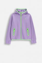 Bluza sportowa dla dzieci Lemon Exlopre WL6 rozpinana fioletowa. Fioletowe bluzy dla dziewczynek LEMON explore, na jesień, bez wzorów, z materiału, bez ramiączek, z kapturem. Za 89.90 zł.