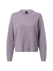 BOSS Orange sweter z dzianiny z alpaką - Fenne Kobiety lila, XS. Pomarańczowe swetry damskie Boss Orange, uniwersalny, bez wzorów, z dzianiny, eleganckie, bez kołnierzyka, bez ramiączek, bez kaptura. Za 429.95 zł.
