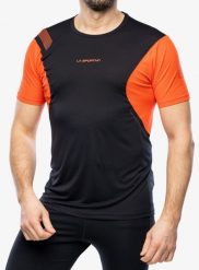 Koszulka do biegania męska La Sportiva Resolute T-Shirt. Czarne koszulki sportowe męskie La Sportiva, l, bez wzorów, z materiału, bez kołnierzyka. Za 225.49 zł.