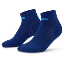 Damskie skarpety kompresyjne do biegania stopki sportowe Core Run. Niebieskie skarpety damskie CEP, bez wzorów, z elastanu. Za 69.00 zł.