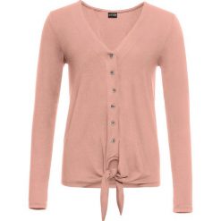 Shirt z plisą guzikową, długi rękaw bonprix stary jasnoróżowy. Bluzki damskie marki bonprix. Za 37.99 zł.