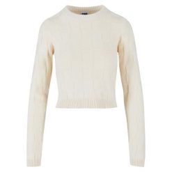 Sweter damski Urban Classics. Białe swetry damskie Urban Classics, na zimę, bez wzorów, z bawełny, bez kołnierzyka, bez ramiączek, bez kaptura. Za 237.00 zł.