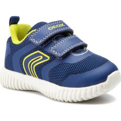 Sneakersy GEOX - B Waviness B. A B922BA 01454 C0749 M Navy/Lime. Niebieskie półbuty chłopięce Geox, bez wzorów, z materiału, bez zapięcia. W wyprzedaży za 139.00 zł.