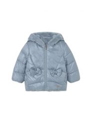 Mayoral Kurtka zimowa 2435 Niebieski Regular Fit. Niebieskie buty zimowe dziewczęce Mayoral, na zimę, bez wzorów, z syntetyku, bez kaptura. Za 219.99 zł.
