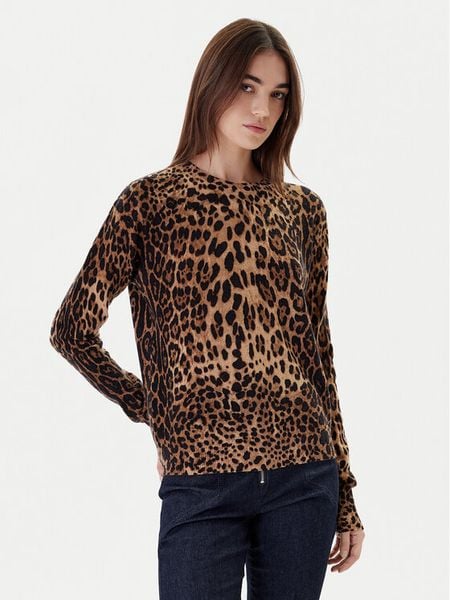 ViCOLO Sweter 22061F Brązowy Regular Fit. Brązowe swetry damskie ViCOLO, l, bez wzorów, z wełny, bez kołnierzyka, bez ramiączek, bez kaptura. Za 459.99 zł.