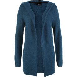 Sweter bez zapięcia z kapturem bonprix ciemnoniebieski melanż. Niebieskie swetry damskie bonprix, bez wzorów, bez kołnierzyka, bez ramiączek, z kapturem. Za 89.99 zł.