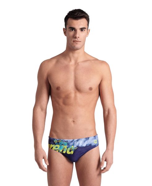 Kąpielówki Arena Splash Point Swim Briefs. Niebieskie kąpielówki męskie Arena, m, bez wzorów, z materiału, długie, na fitness i siłownię. Za 110.07 zł.