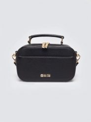 Torebka damska do ręki z dwoma dodatkowymi paskami czarna Maro 906. Czarne plecaki damskie Big Star, bez wzorów, z bawełny, eleganckie. Za 179.99 zł.