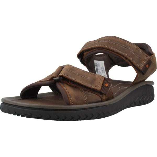 Sandały CLARKS 26182009C Brązowy. Brązowe sandały męskie Clarks, ze skóry, bez zapięcia. Za 176.99 zł.