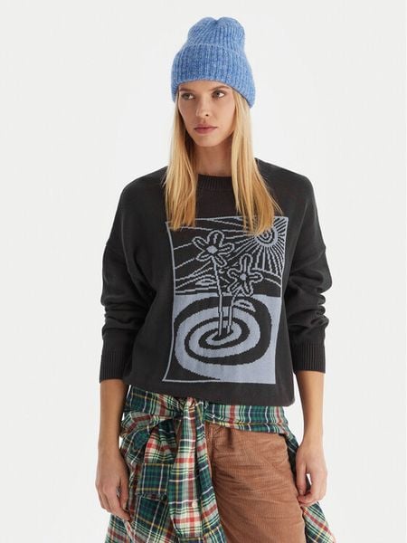 Quiksilver Sweter Barnwell EQWSW03026 Szary Regular Fit. Szare swetry damskie Quiksilver, s, bez wzorów, z bawełny, bez kołnierzyka, bez ramiączek, bez kaptura. Za 219.99 zł.