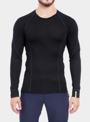 Bluza termoaktywna Sensor Merino Active Tee L/S. Czarne bluzy męskie Sensor, na lato, l, bez wzorów, z materiału, bez kaptura. Za 329.99 zł.
