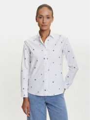 Tatuum Koszula Edna T2503.084 Biały Regular Fit. Białe bluzki damskie Tatuum, bez wzorów, z bawełny, bez kołnierzyka, bez ramiączek. Za 219.99 zł.