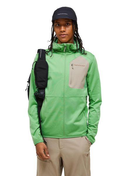 Bluza Peak Performance męska Utility Light Zip Hood zielona - M. Zielone bluzy męskie Peak Performance, l, bez wzorów, z bawełny, bez kaptura. Za 699.00 zł.
