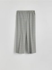 Spodnie jogger z dodatkiem wiskozy - wielobarwny. Spodnie materiałowe damskie Reserved, l, bez wzorów, z tkaniny. W wyprzedaży za 49.99 zł.