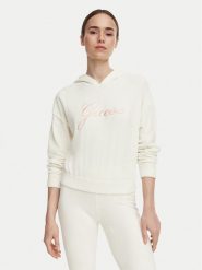 Guess Bluza O6BR04 Z1146 Kremowy Regular Fit. Białe bluzy damskie Guess, xl, z aplikacjami, z syntetyku, bez kaptura. Za 294.99 zł.