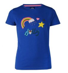 Koszulka dla dziewczynki HORKA Pino. Niebieskie t-shirty i topy dla dziewczynek Horka, bez wzorów, z bawełny, bez ramiączek. Za 84.50 zł.