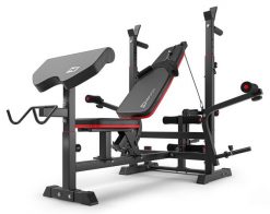 Ławka kulturystyczna do ćwiczeń Hop-Sport HS-1075 Pro z modlitewnikiem stojakami. Czarne sandały dziewczęce HOP-SPORT, ze skóry, bez zapięcia. Za 720.99 zł.