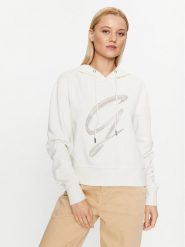 Guess Bluza W3BQ10 KBKM0 Écru Regular Fit. Bluzy damskie Guess, xs, z aplikacjami, z bawełny, bez kaptura. Za 239.99 zł.