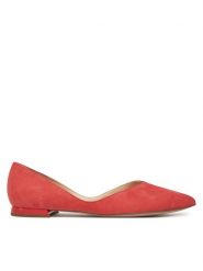 HÖGL Baleriny Basic 9-100012 Koralowy. Pomarańczowe baleriny damskie HÖGL, bez wzorów, ze skóry, bez obcasa. Za 439.99 zł.