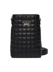 Guess Torebka Nadira Travel TWQG84 24015 Czarny. Czarne listonoszki damskie Guess, z aplikacjami, ze skóry, bez dodatków. Za 309.99 zł.