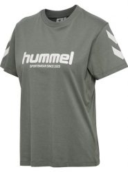 Hummel damska koszulka krótki rękaw z organicznej bawełny – CASTOR GRAY. Szare t-shirty damskie Hummel, l, bez wzorów, z bawełny, klasyczne, bez kołnierzyka. Za 130.50 zł.